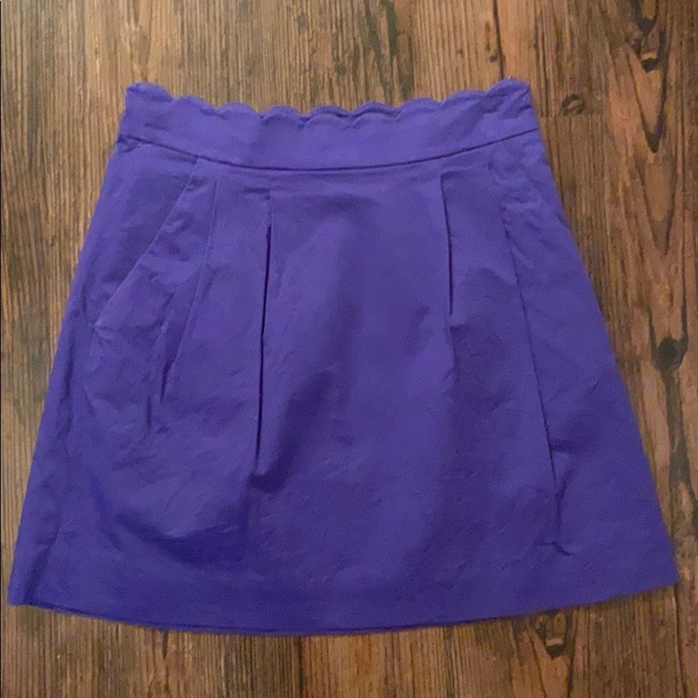 Jcrew Scalloped Band Mini Skirt